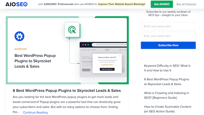O blog de SEO do AIOSEO O blog de SEO do AIOSEO