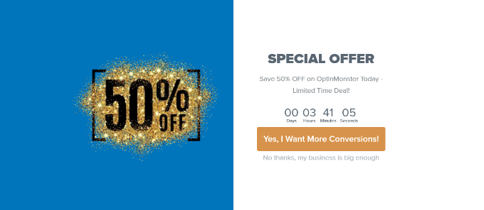 Um exemplo de popup de cronômetro de contagem regressiva evergreen Um exemplo de popup de cronômetro de contagem regressiva evergreen