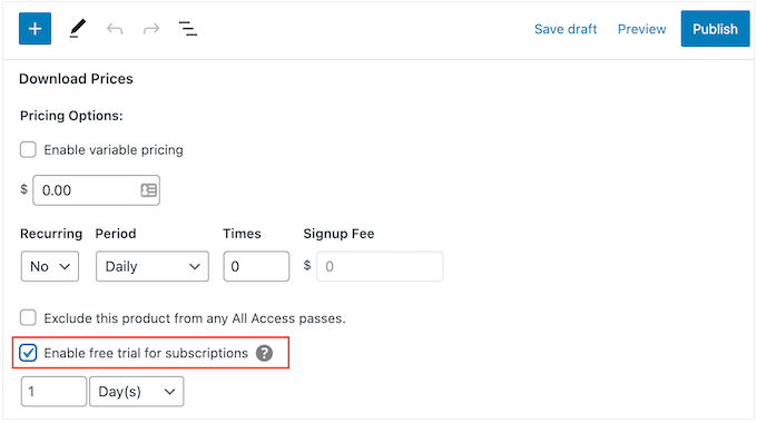 Como oferecer uma assinatura de teste gratuito usando Easy Digital Downloads Como oferecer uma assinatura de teste gratuito usando Easy Digital Downloads