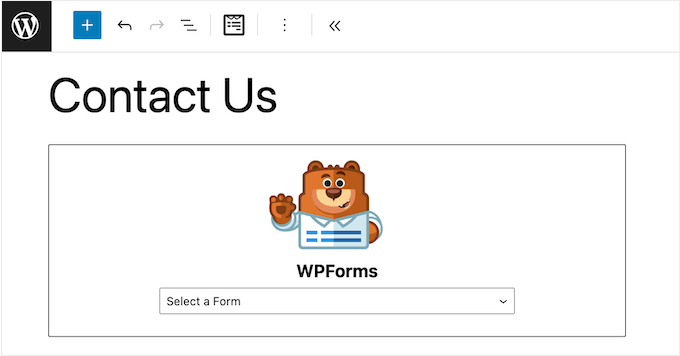 Adicionando um formulário a uma página, post ou área pronta para widget Adicionando um formulário a uma página, post ou área pronta para widget