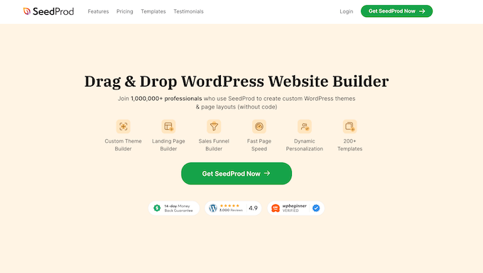 O plugin construtor de páginas SeedProd para WordPress O plugin construtor de páginas SeedProd para WordPress