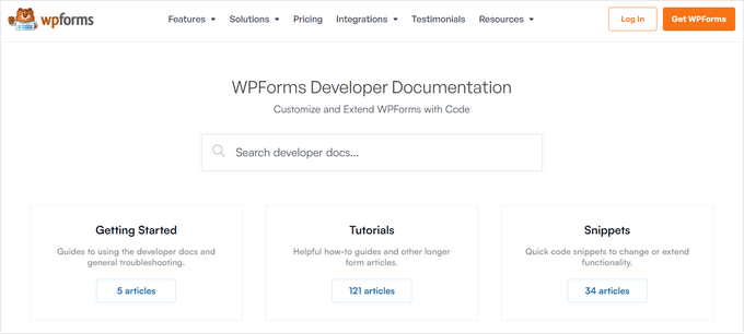 Documentação do desenvolvedor do WPForms Documentação do desenvolvedor do WPForms