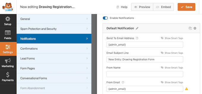 Como configurar notificações de formulário no WordPress Como configurar notificações de formulário no WordPress